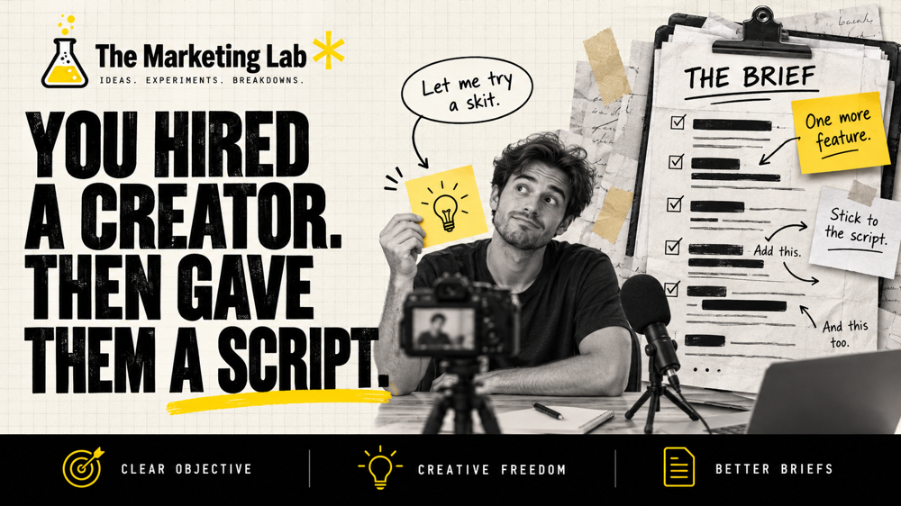 You hired a creator. Then told them how to create.