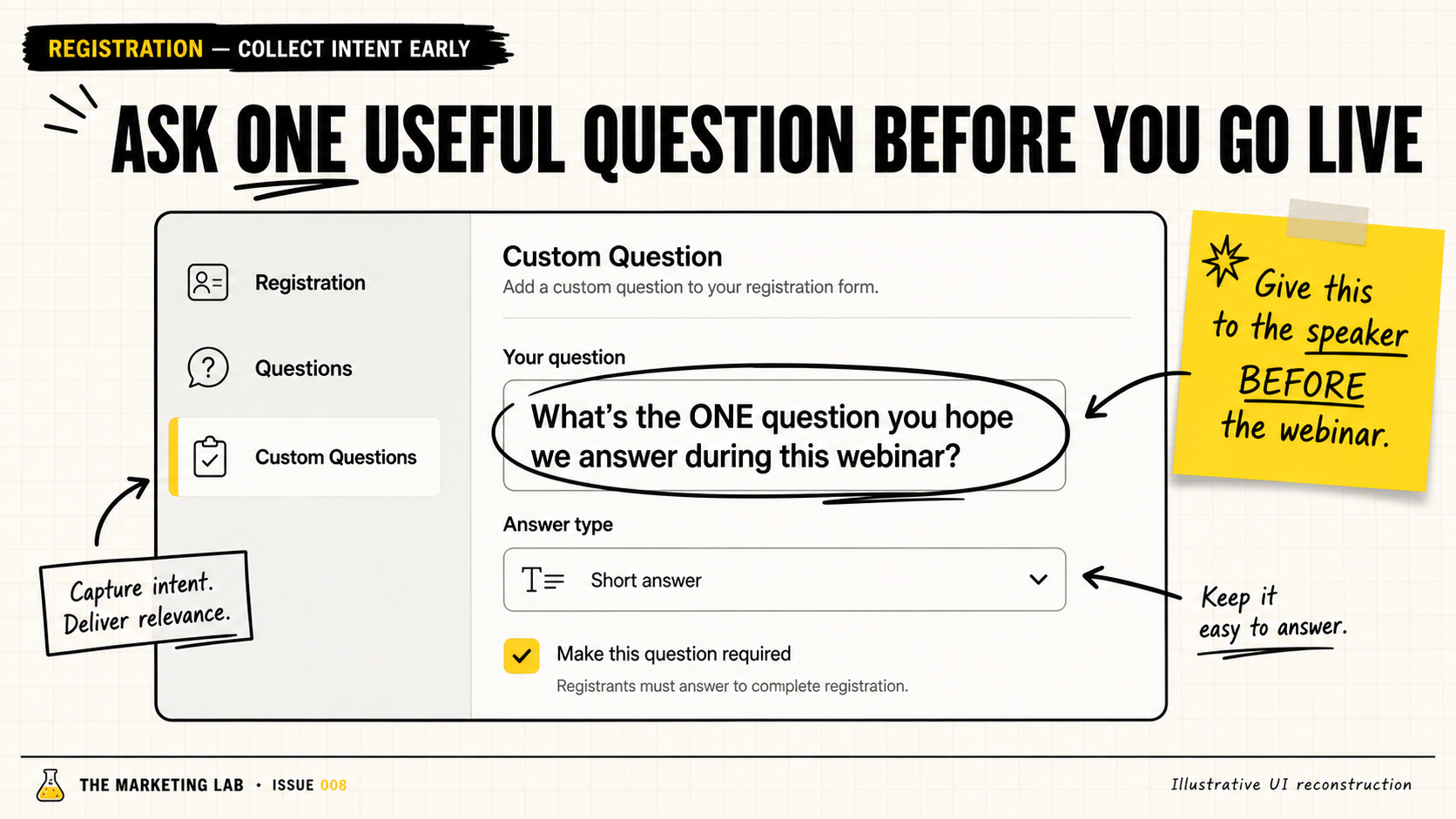 Registration — Collect intent early